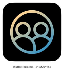 Vector people, community, user group icon. Perfect for app and web interfaces, infographics, presentations, marketing, etc.