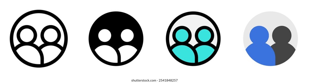Vector people, community, user group icon. Perfect for app and web interfaces, infographics, presentations, marketing, etc.