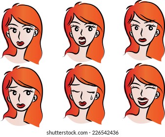 Vector People Emoticon Face Set Stock Vector (Royalty Free) 226542436 ...