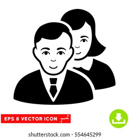 Vector People EPS vector pictogram. Illustration style is flat iconic black symbol on a transparent background.