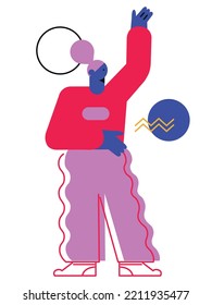 Ilustración abstracta de vectores. Concepto de futuro tecnológico. Ideal para presentaciones de medios sociales y negocios, interfaz de usuario, UX, diseño gráfico y web, aplicaciones e interfaces. EPS 10
