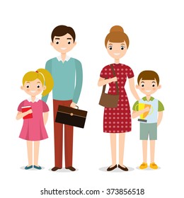 vector people happy family