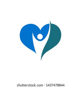 vector of people in the heart