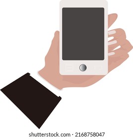 vector of people holding smartphones again