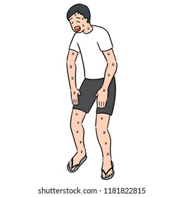 vector of people in hot weather