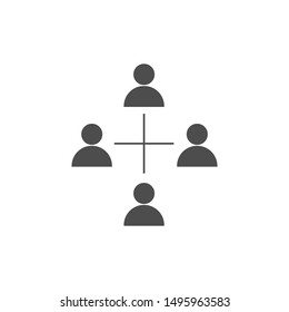 vector people icon. business organization team management.