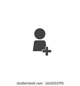Vector people icon. People chat interaction symbol on white isolated background. 