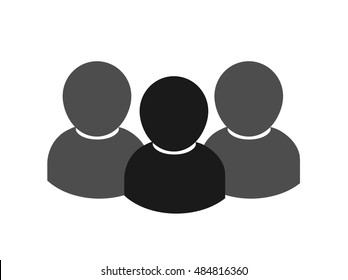 Vector people icon. Ilustration isolated over white background.