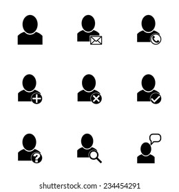Vector people icon set on white background