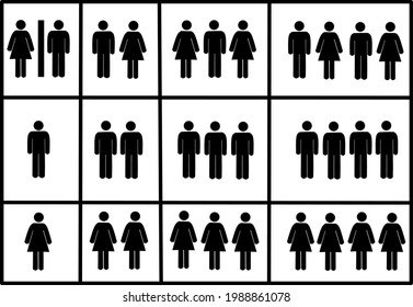 Vector people icon set for your business.