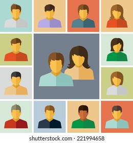 Vector People Icons Stock Vector (Royalty Free) 221994658 | Shutterstock