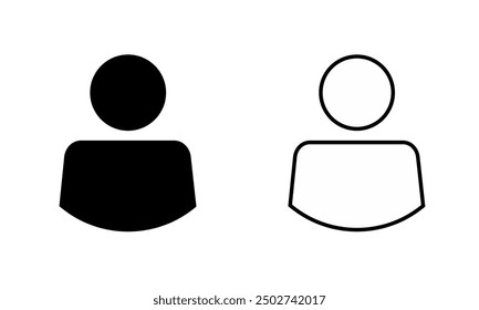 Iconos de Personas de Vector. Existen Personas o íconos de perfil para las necesidades de Web y redes sociales. Icono del Vector de la persona aislada en el fondo blanco