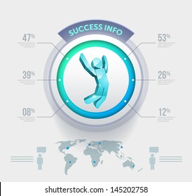 Vector people infographic design template. Elements are layered separately in vector file.