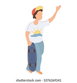 Vector people isolated on white background. Flat cartoon characters isolated on white background. Vector illustration.