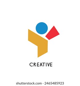 Vector people logo creative team, work design colorful concept,  abstract symbol of connected people,people connection icon, business network logo, infographic about social networks and communication.