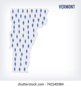 Vector people map of of State of Utah. The concept of population. Can be used for presentations, advertising, infographics and the visualization of the statistics.