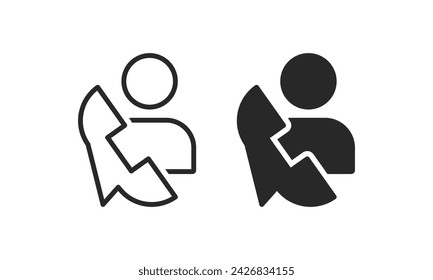vector people and phone icon logo design