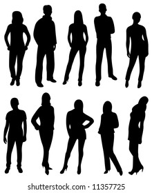 silueta vectorial people
