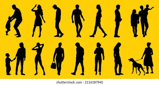 Vector people silhouette. Best people profile.