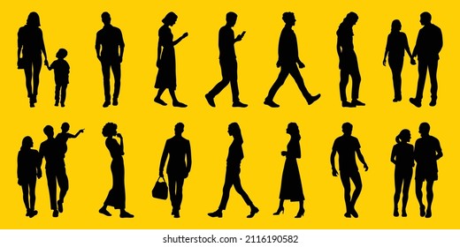 Vector people silhouette. Best people profile.