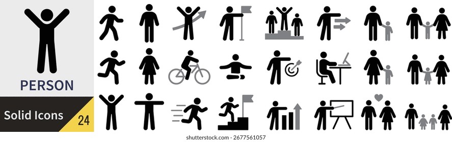 Vector People Silhouette Icon Set