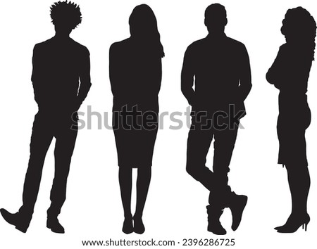 Vector People silhouettes Illustration 104