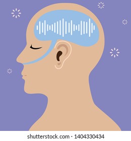 Vector of people sleeping and breathing for good health.