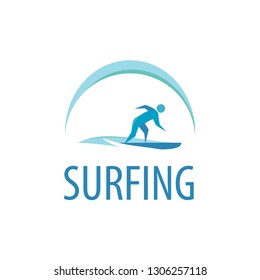Vector People Surfing Logo 