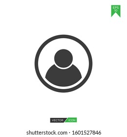 Vector people or user sign icon in trendy style on white background. Symbol for your web site design or mobile app