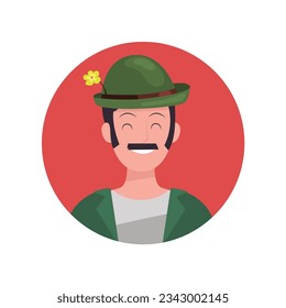  vector de personas que usan sombreros de caza en estilo de diseño plano