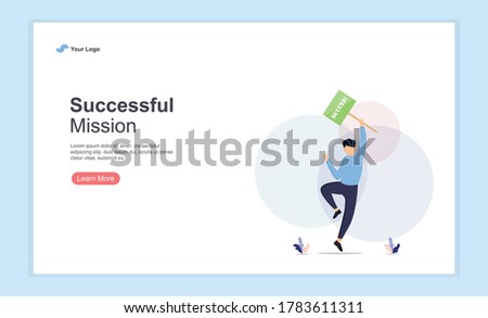 vector of people who succeed, People happy because they succeed, jumping man happy because of his success, men happy, success, with the concept of vector for Website design