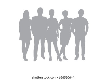 Vector people at the work, teamwork and collaboration