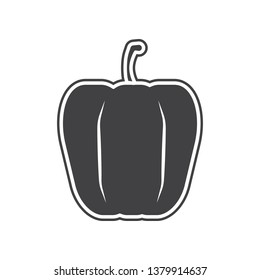 Vector pepper icon. Element of Fruits and vegatables for mobile concept and web apps icon. Glyph, flat icon for website design and development, app development