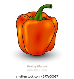 Vector Pepper with stylized realistic look