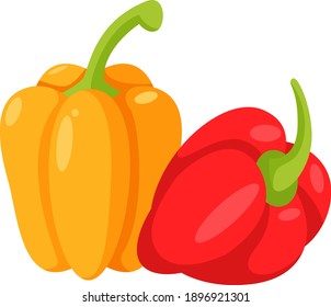 Pimienta vectorial. Ilustración vegetal para el menú del mercado agrícola. Diseño de alimentos saludables