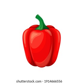 Vector pepper. Vegetable illustration for farm market menu. Healthy food design