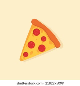 Vector Pepperoni Pizza Slice Fast Food Stock Vector (Royalty Free ...