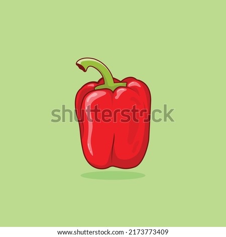 vector of peppers in cartoon style. premium vector healthy food collection