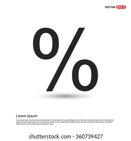 Vector percent sign icon