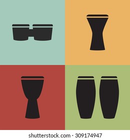Vector percussion instruments icon