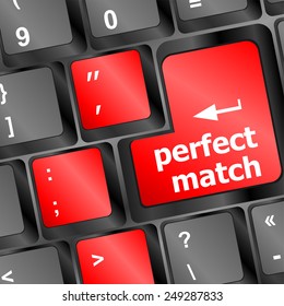 Vector Perfect Match, Keyboard With Computer Key Button