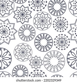 Vector. Perforated bright patterns Papel Picado pattern on a colored background. Hispanic Heritage Month. Polygonal seamless pattern for web banner, poster, cover, splash, social network.