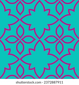 Vector. Perforated bright patterns Papel Picado pattern on a colored background. Hispanic Heritage Month. Flowers seamless pattern for web banner, poster, cover, splash, social network. 