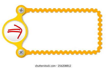 vector perforated frame and arrow