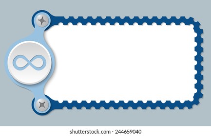 vector perforated frame and infinity symbol