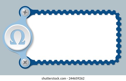 vector perforated frame and omega symbol