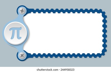 vector perforated frame and pi symbol