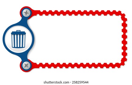 vector perforated frame and trashcan