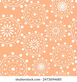 Vector. Perforated geometric patterns Papel Picado pattern. Hispanic Heritage Month. Polygonal seamless pattern for poster, cover, social network; for textiles, wallpaper, packaging, wrapping paper.