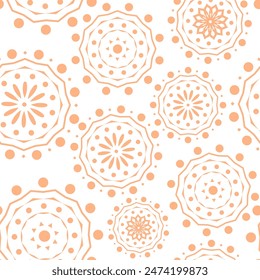 Vector. Perforated geometric patterns Papel Picado pattern. Hispanic Heritage Month. Polygonal seamless pattern for poster, cover, social network; for textiles, wallpaper, packaging, wrapping paper.